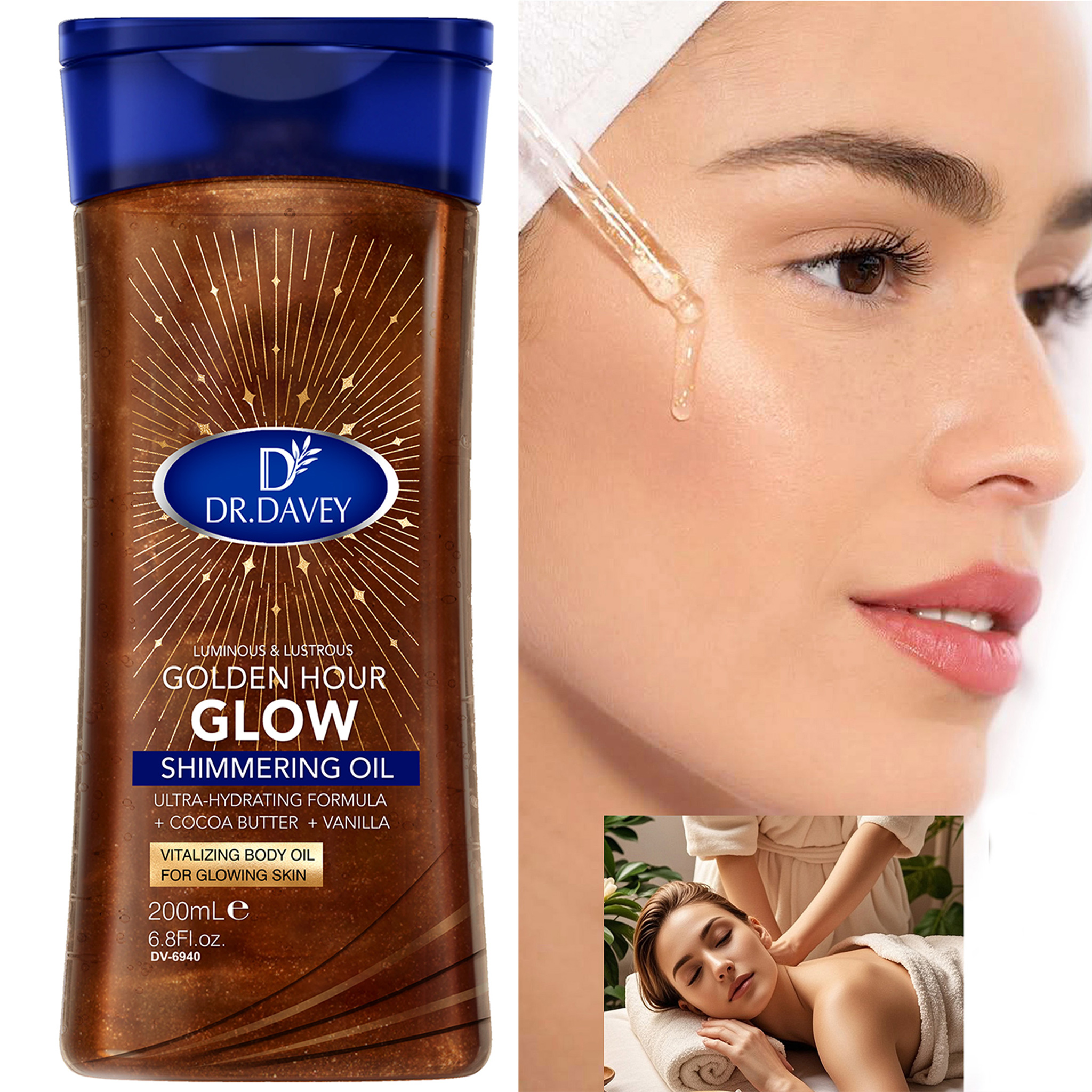 200ML SHIMMERING OIL Body Essential Oil Skin Care Oil Moisturizing Care - Image 3