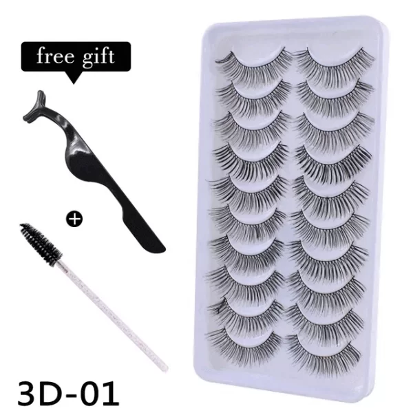 10 Pair 3D Mink Eyelashes Makeup Natural Lash Extension