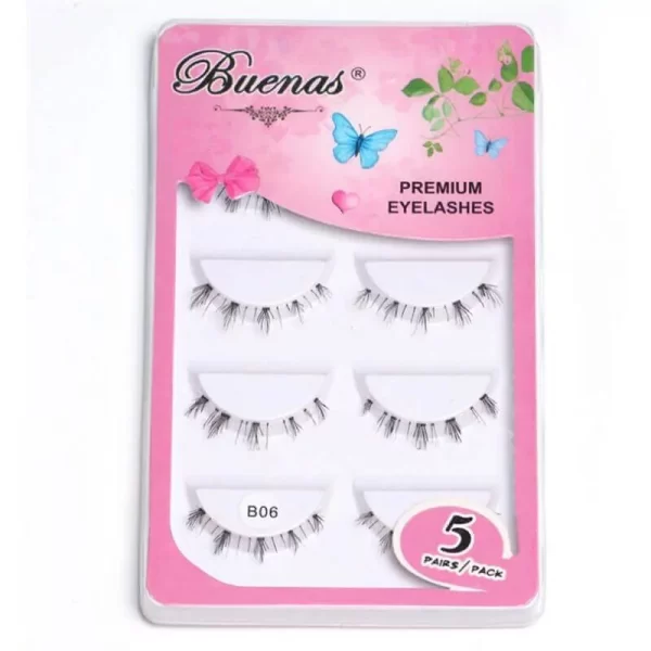 5 Pairs Lower Eyelashes Soft 100% Handmade Clear Band