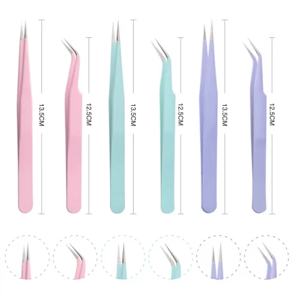 Anti-Static Precision Curved Tweezers for Eyelash Extension - Image 2