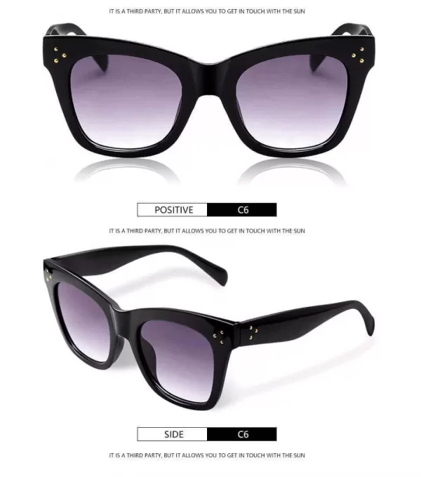 Classic Cat Eye Vintage Oversized Gradient Sun Shades Luxury - Image 2