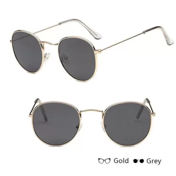 Classic Small Frame Round Designer Sunglasses - Image 2