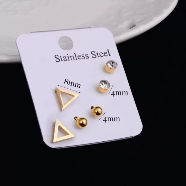 Piercing Earrings Set 3 Pairs