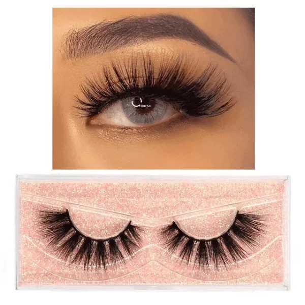 Natural Makeup Eyelashes 3D Mink Fluffy Resusable